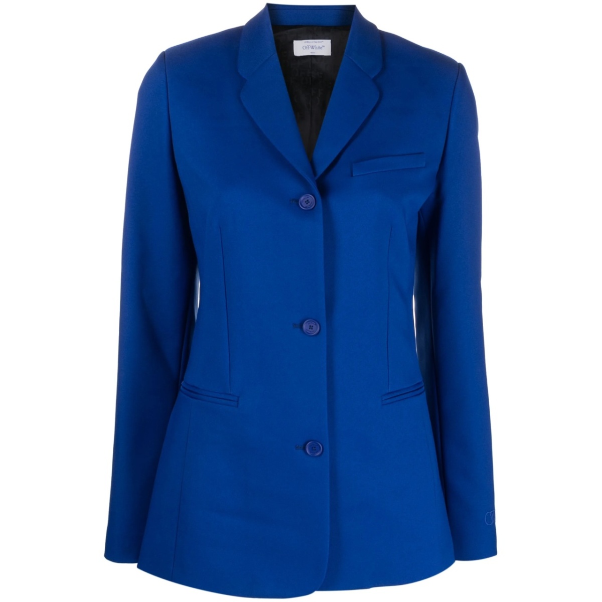 darted twill blazer