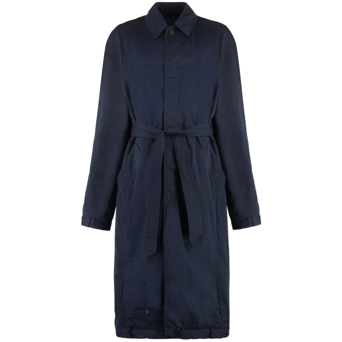 Deconstructed cotton long coat