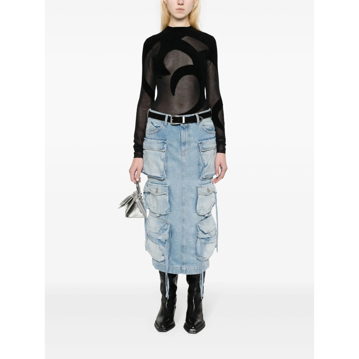 denim cargo skirt - Img 2