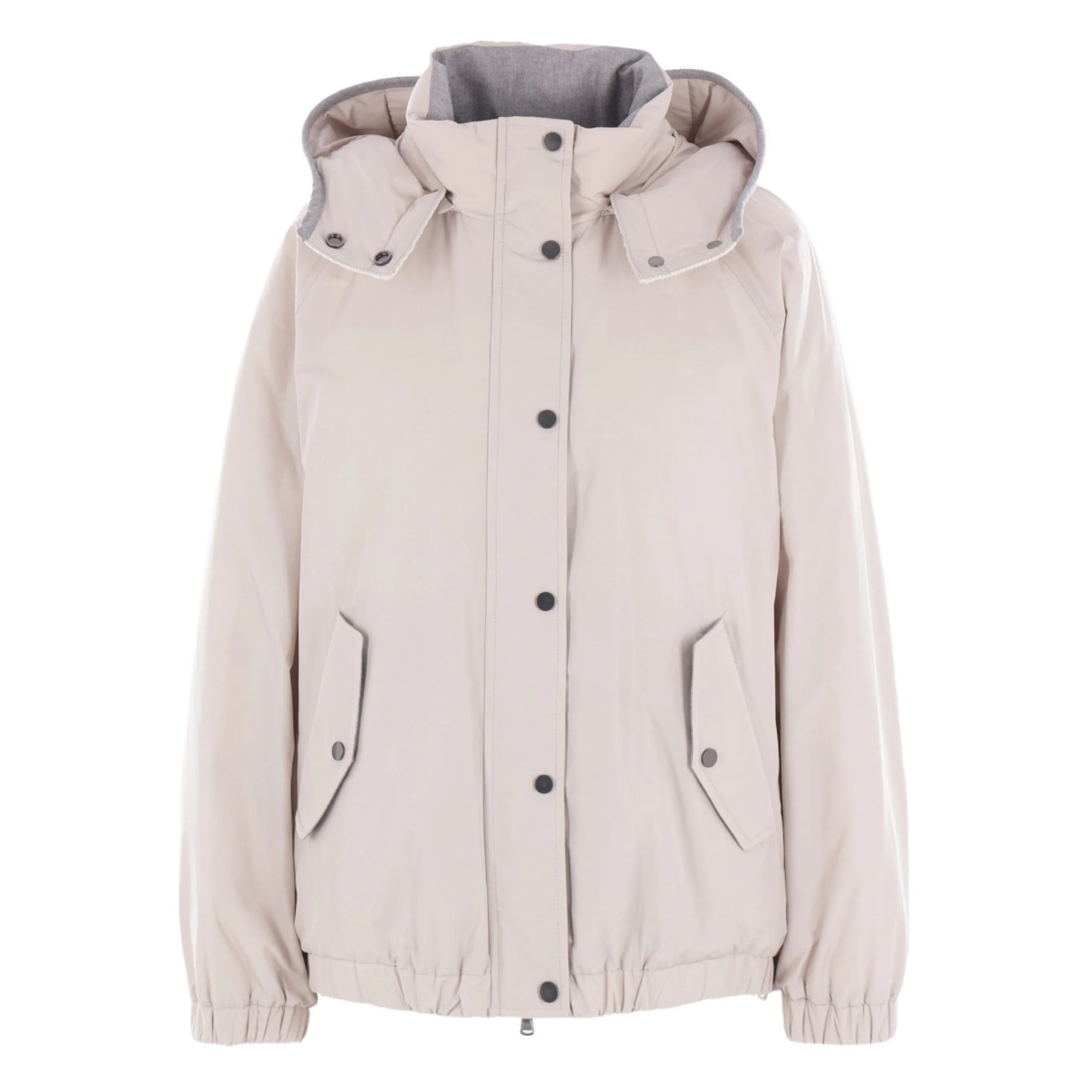 detachable-hood down jacket