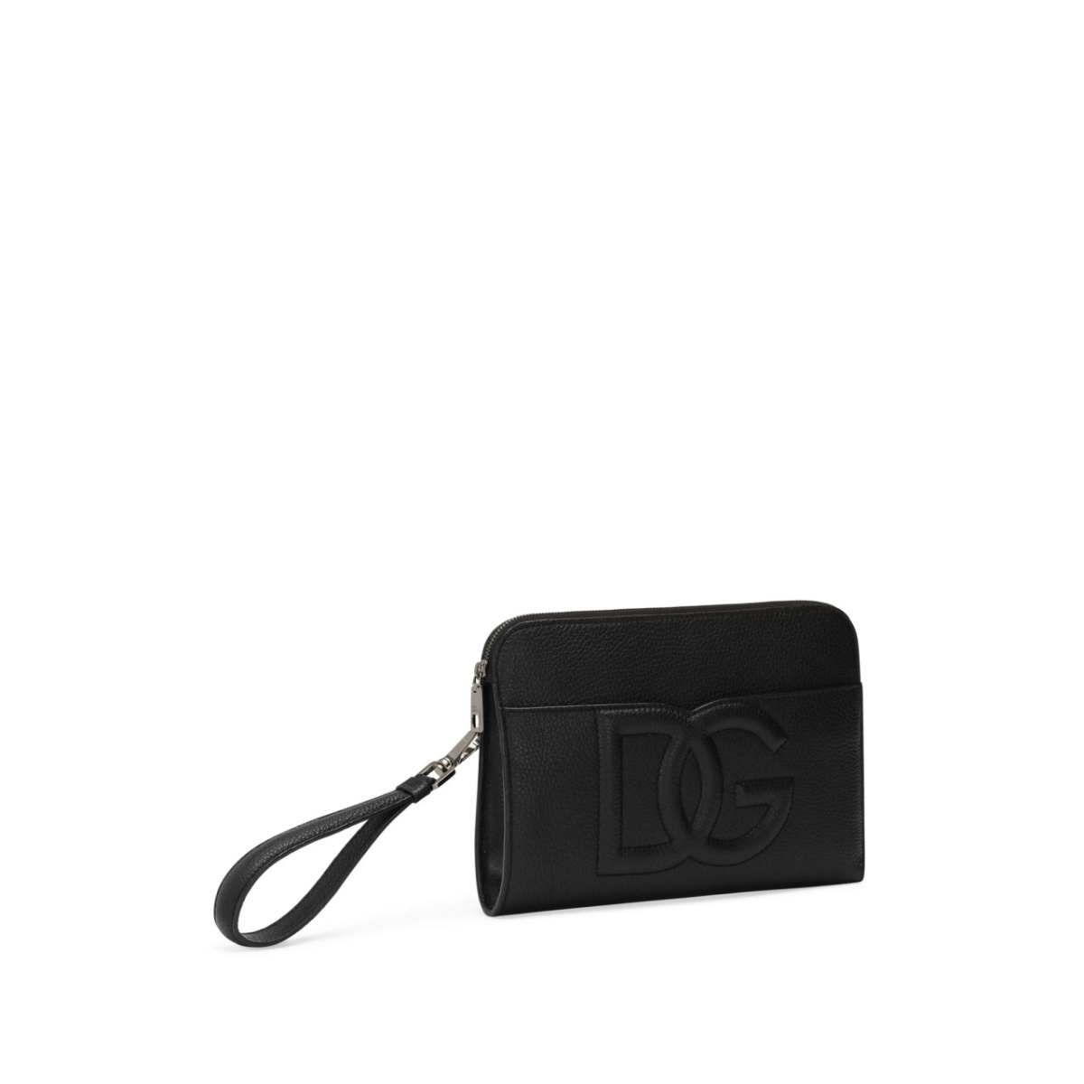 DG-embossed leather clutch bag - Img 3