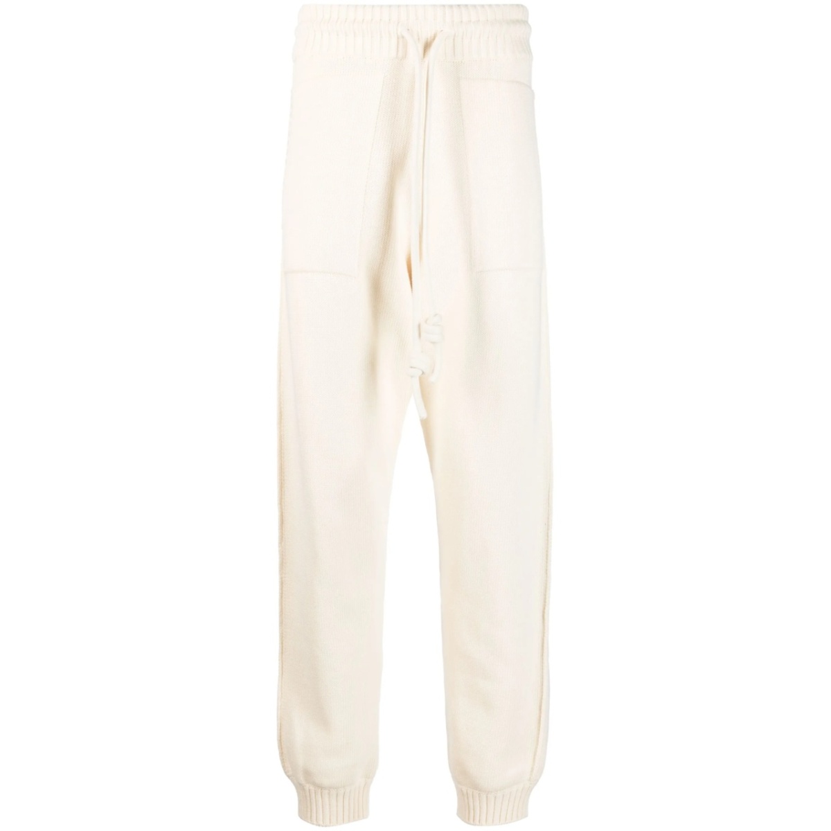 Diag-stripe knitted track pants