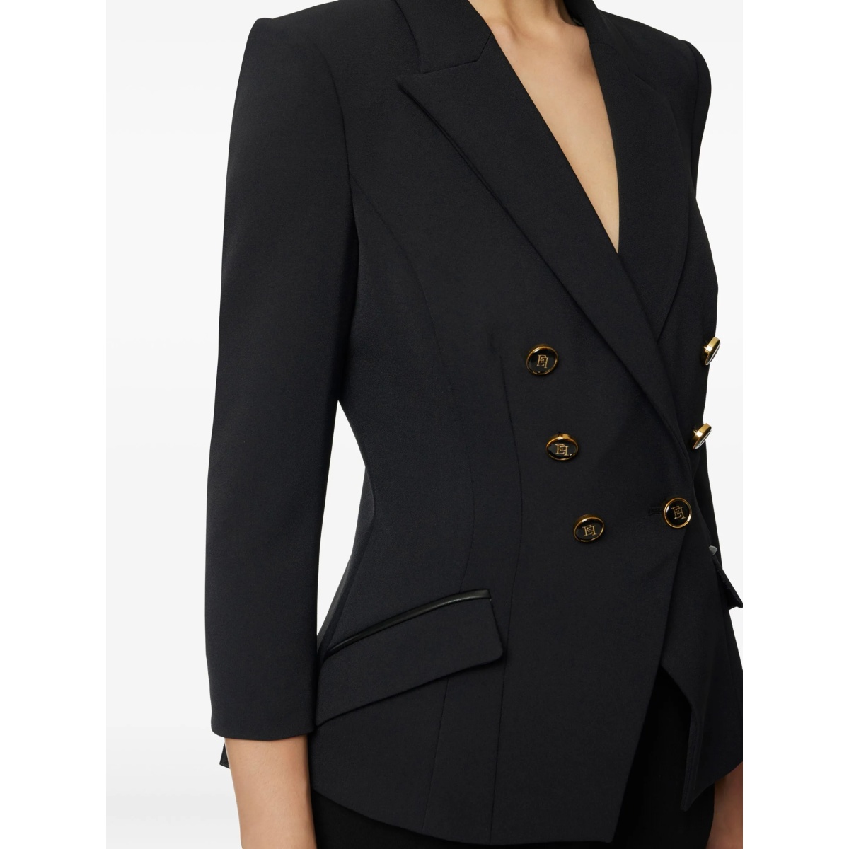 double-breasted gold-button jacket - Img 4