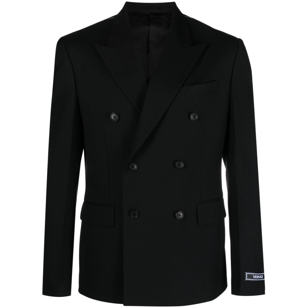 double-breasted virgin wool blazer