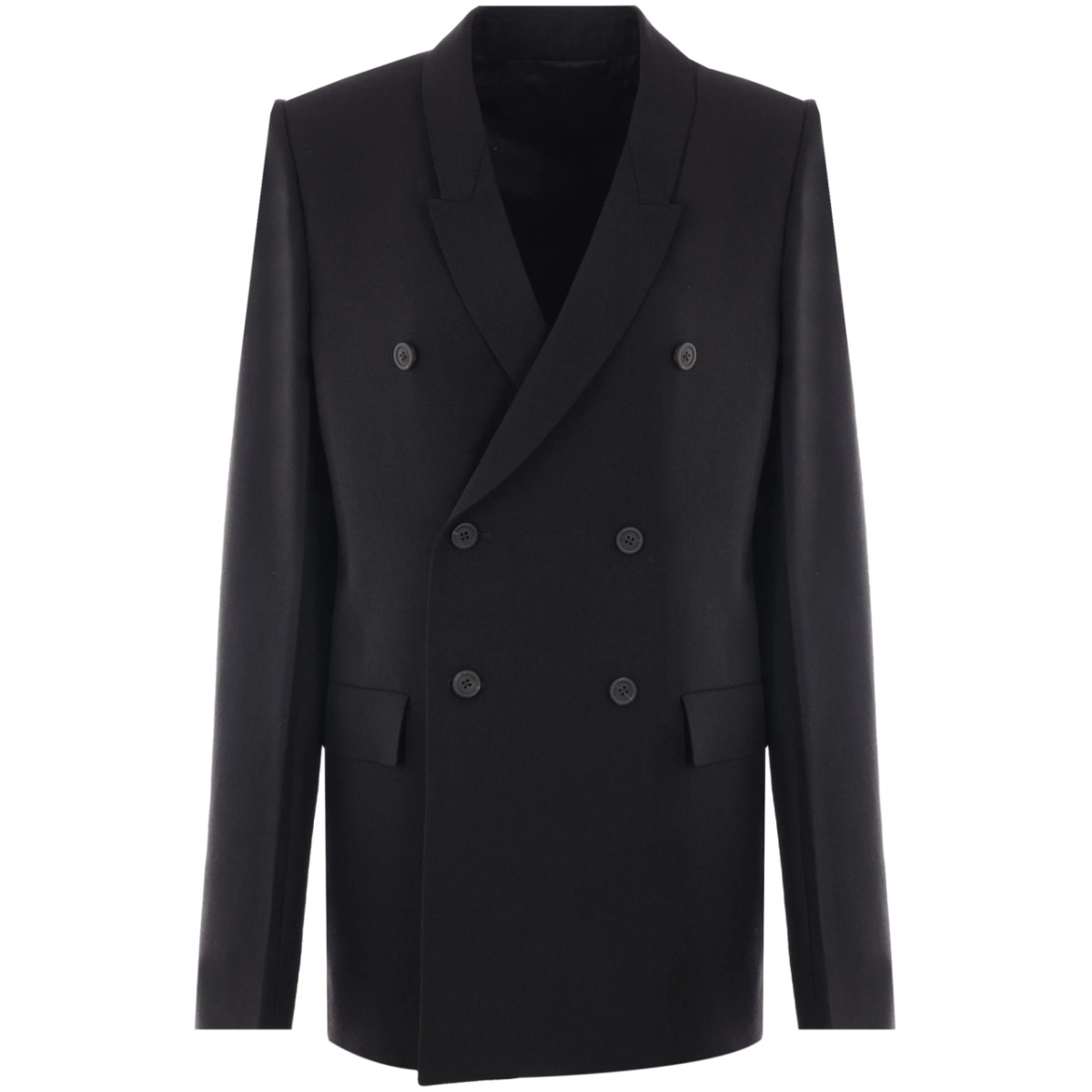 double-breasted wool blazer