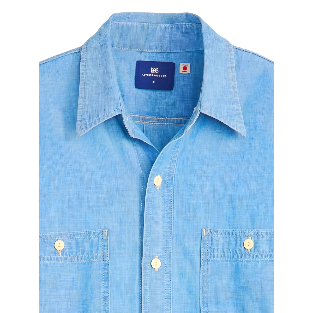 double-pocket denim shirt - Img 4