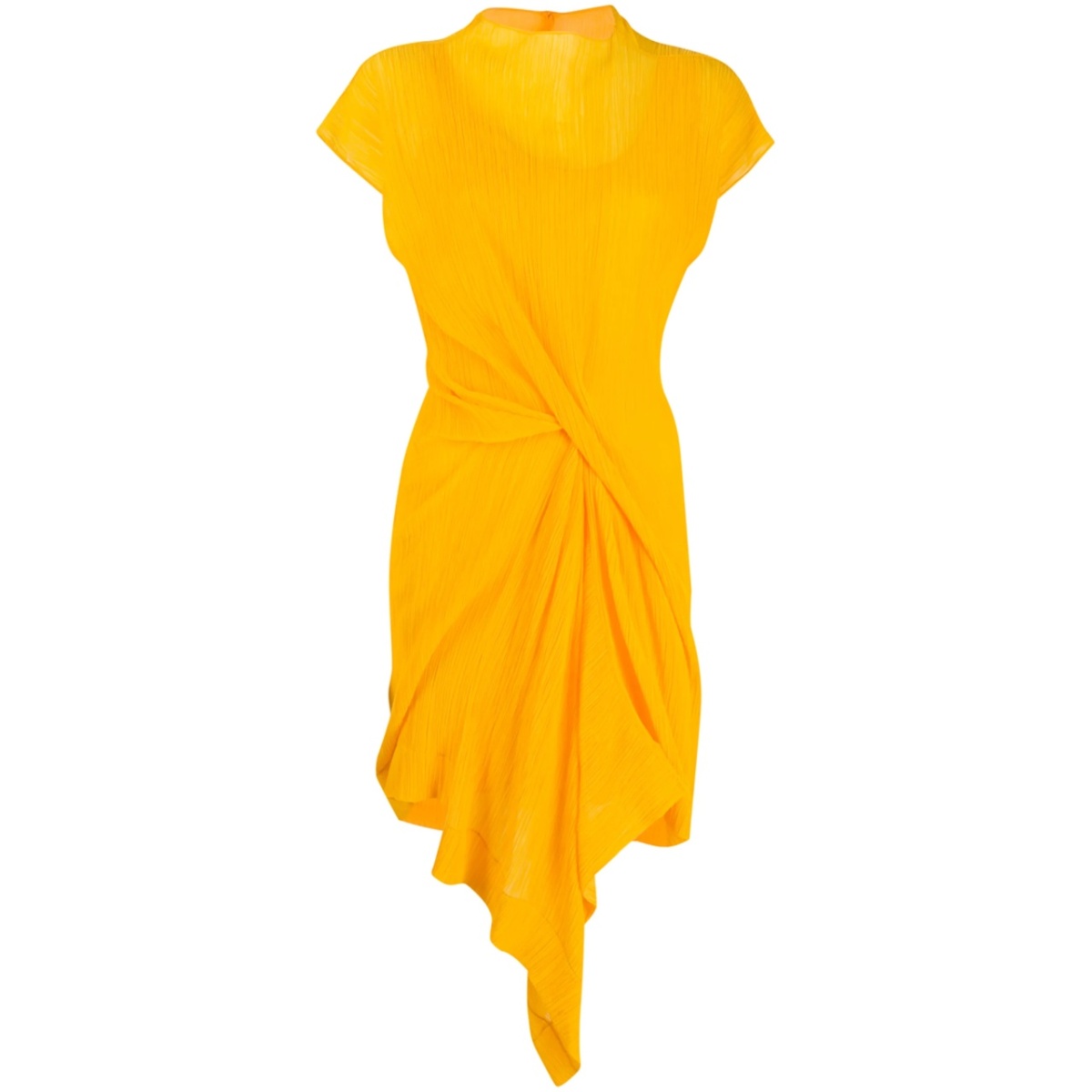 draped front shift dress