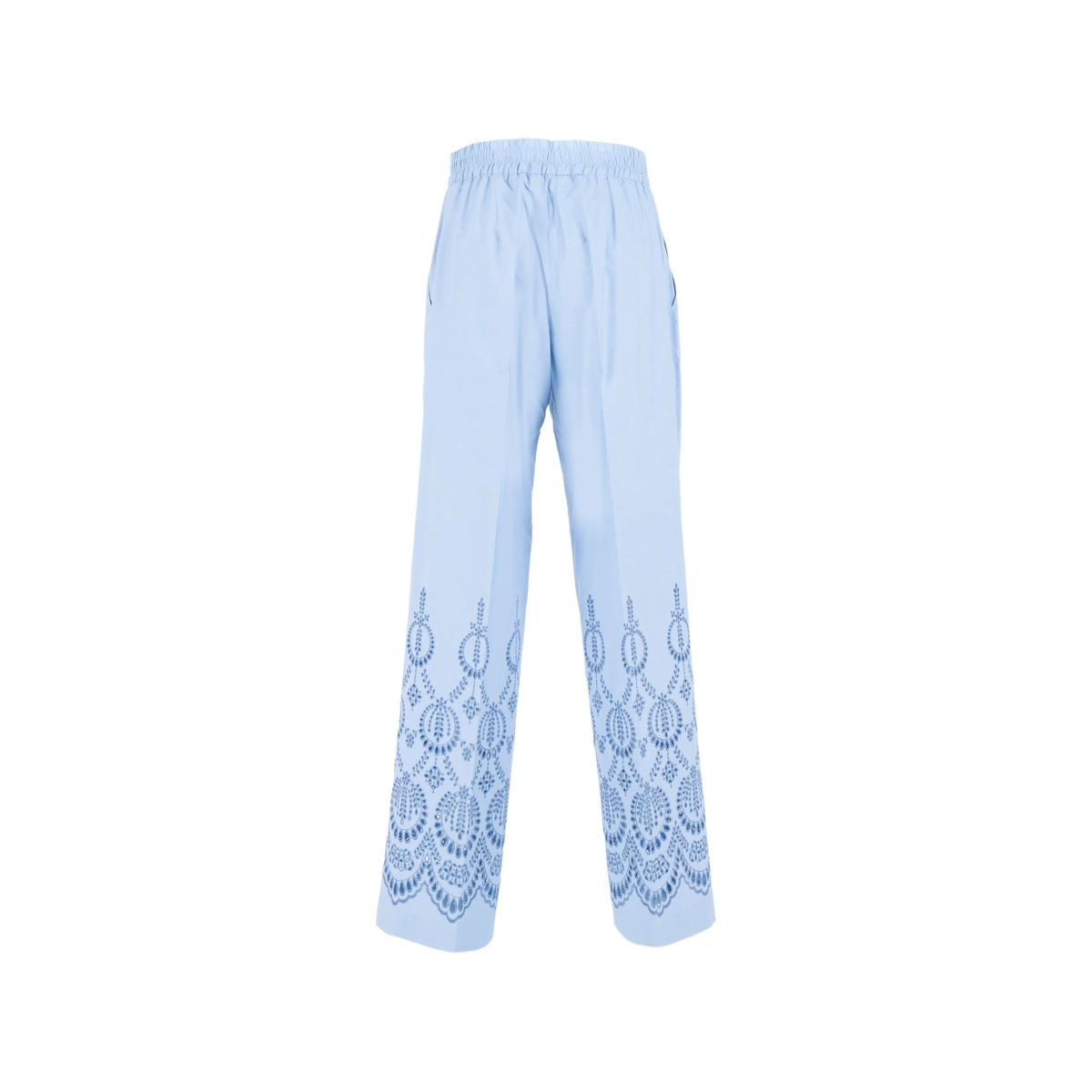 drawstring embroidered trousers - Img 2