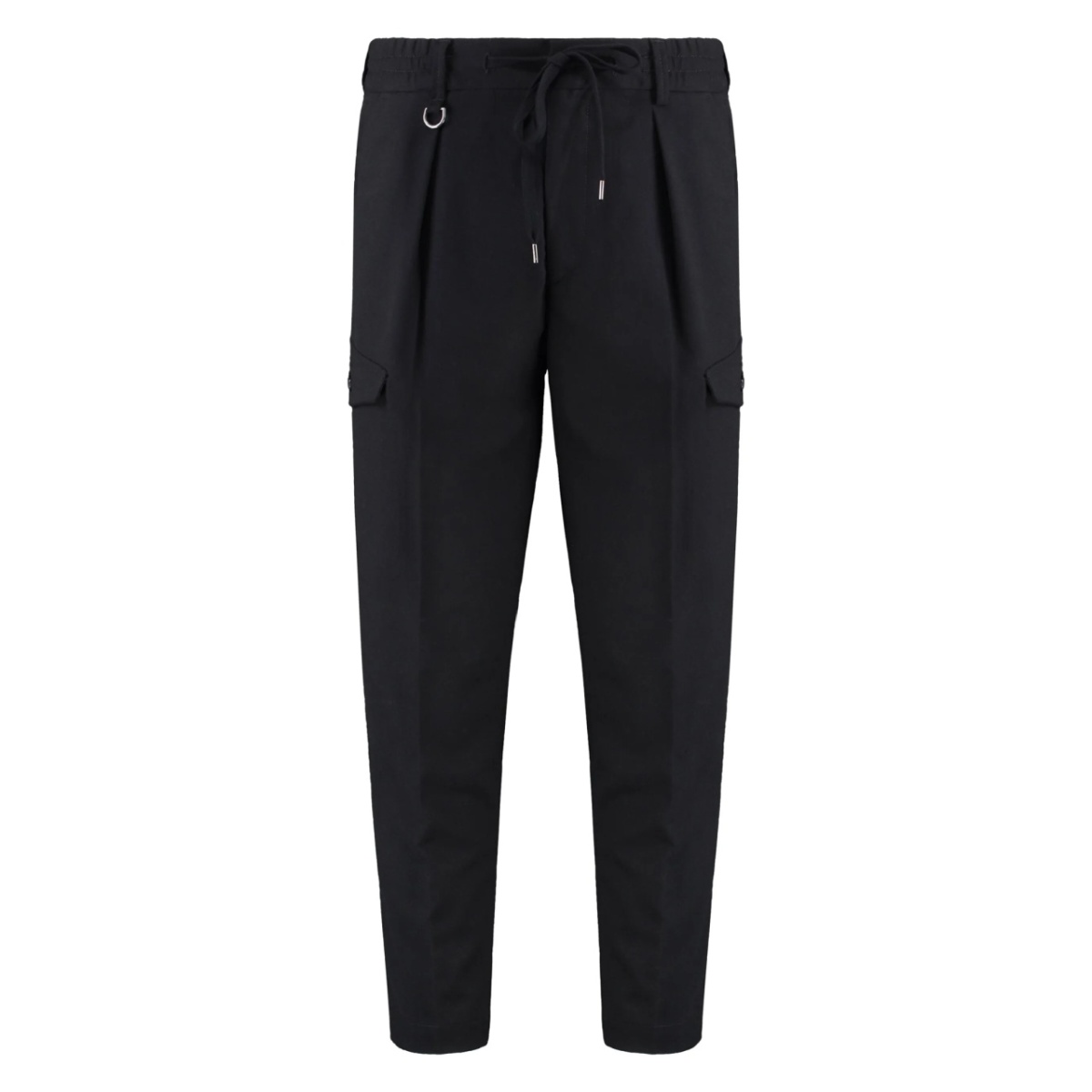 drawstring straight-leg trousers