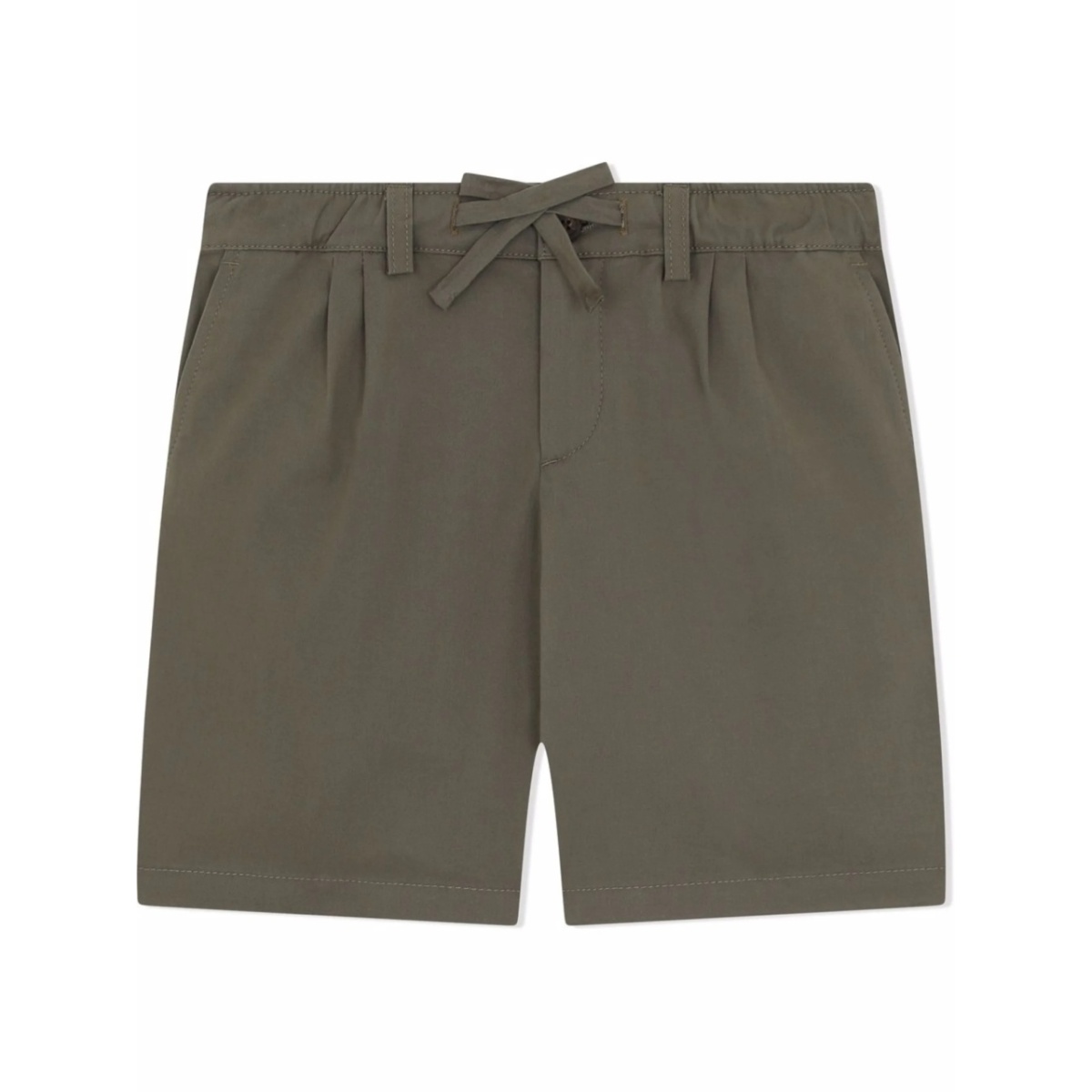 drawstring-waist cotton shorts