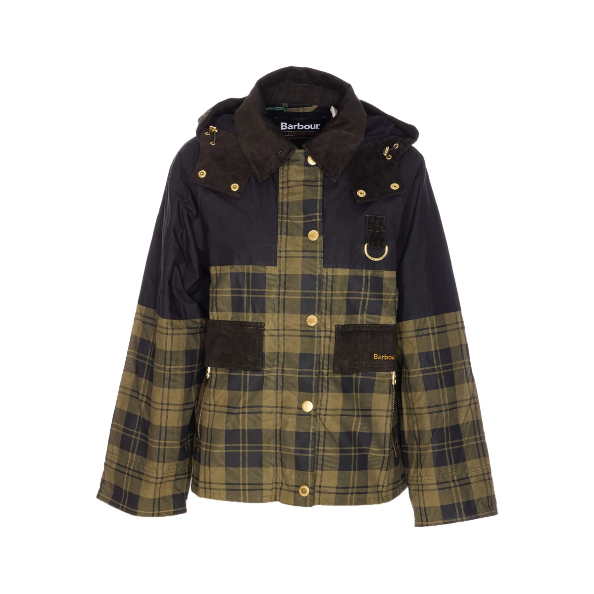 Elaine tartan-check zip-front jacket