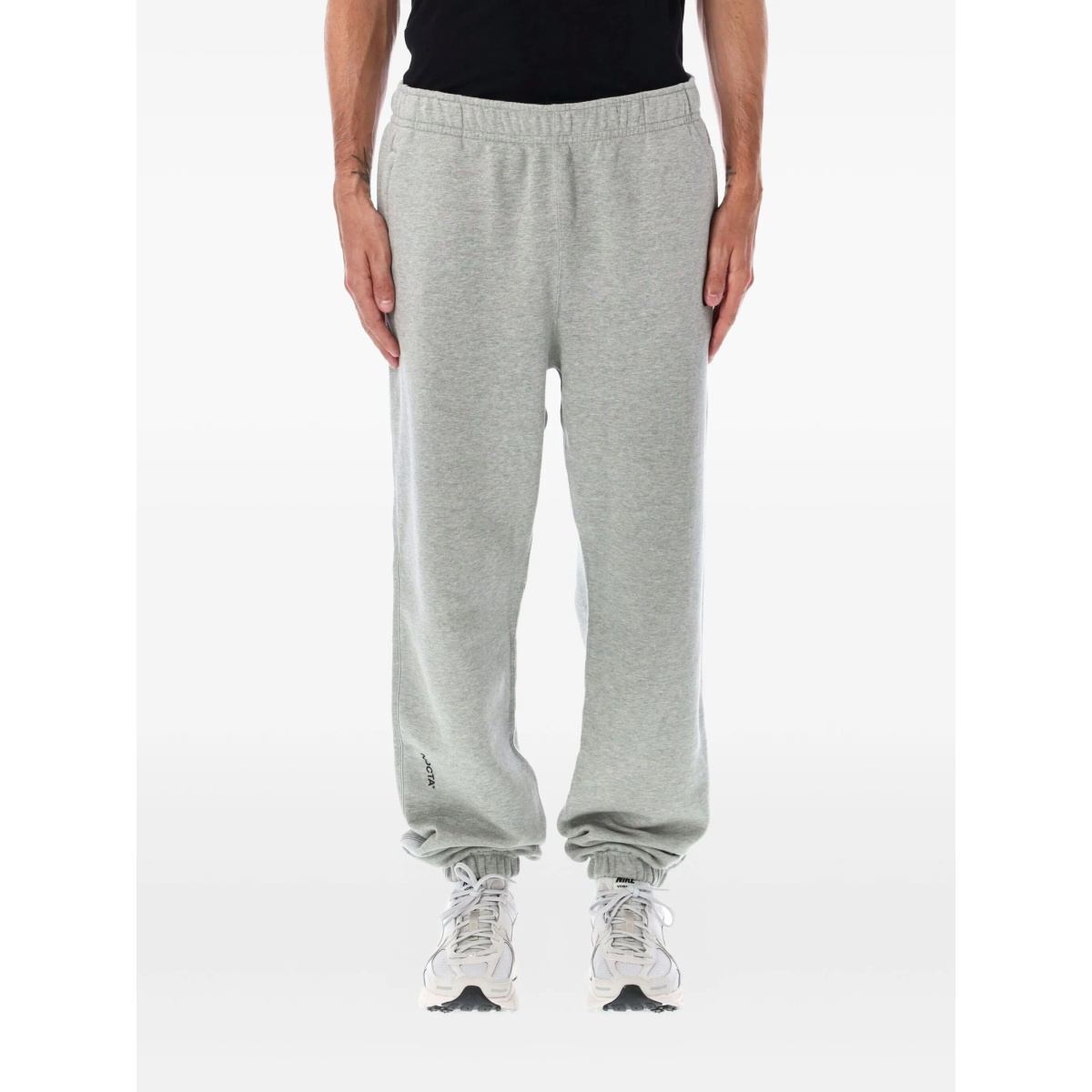 elastic-cuff fleece track pants
