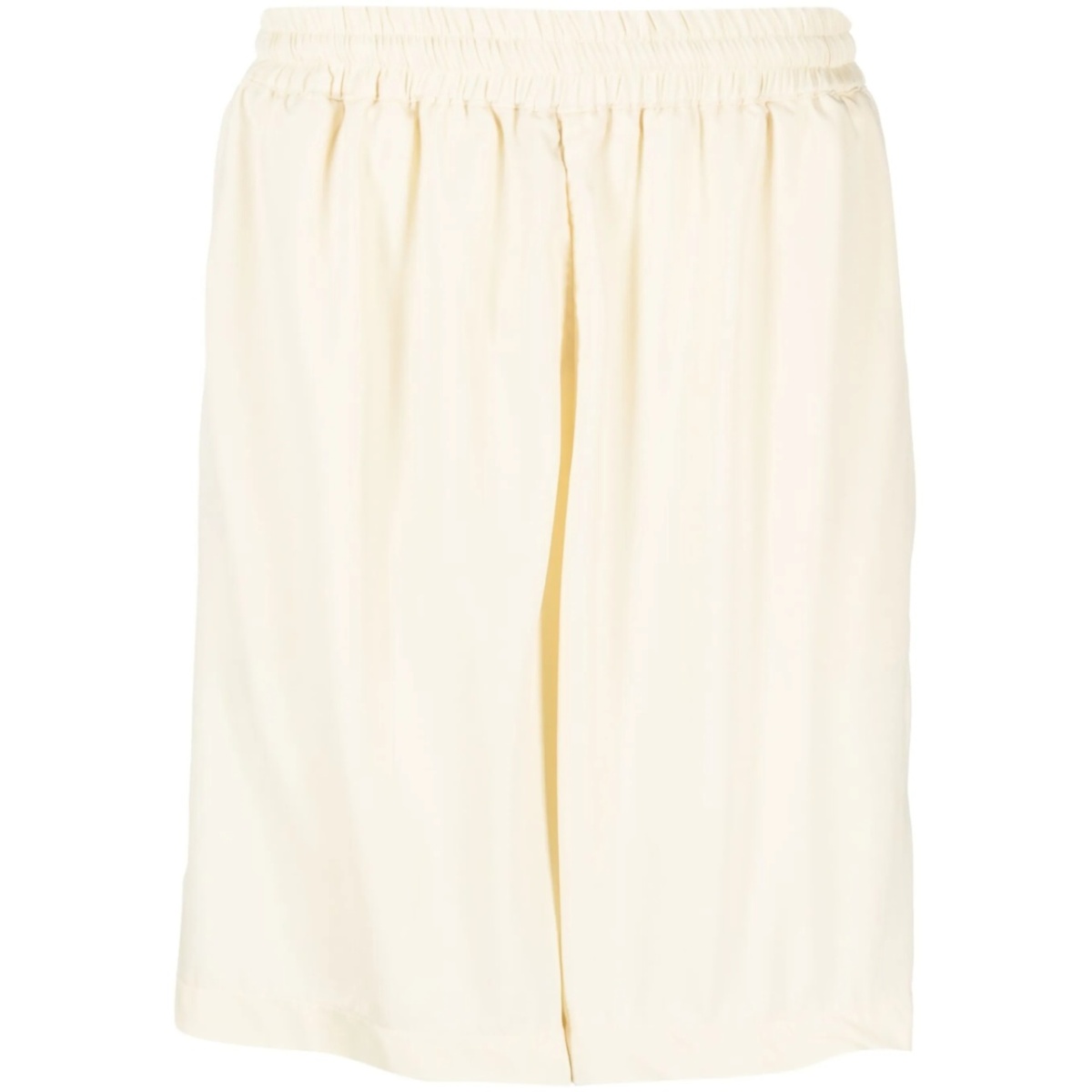 elasticated-waistband wool Bermuda shorts