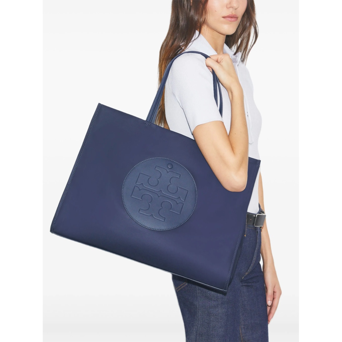 Ella logo-embossed tote bag
