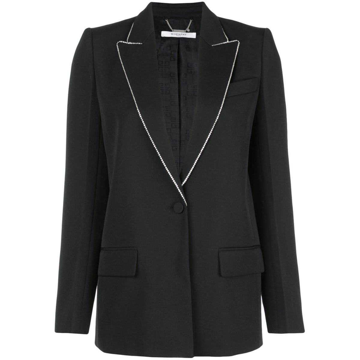 embellished lapel blazer