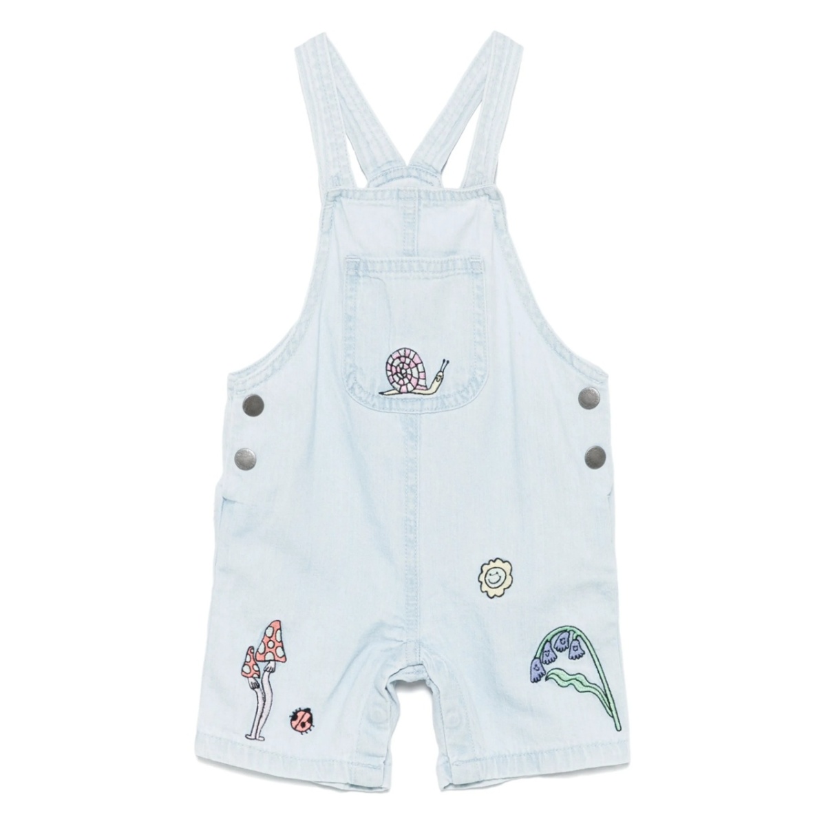 embroidered dungarees