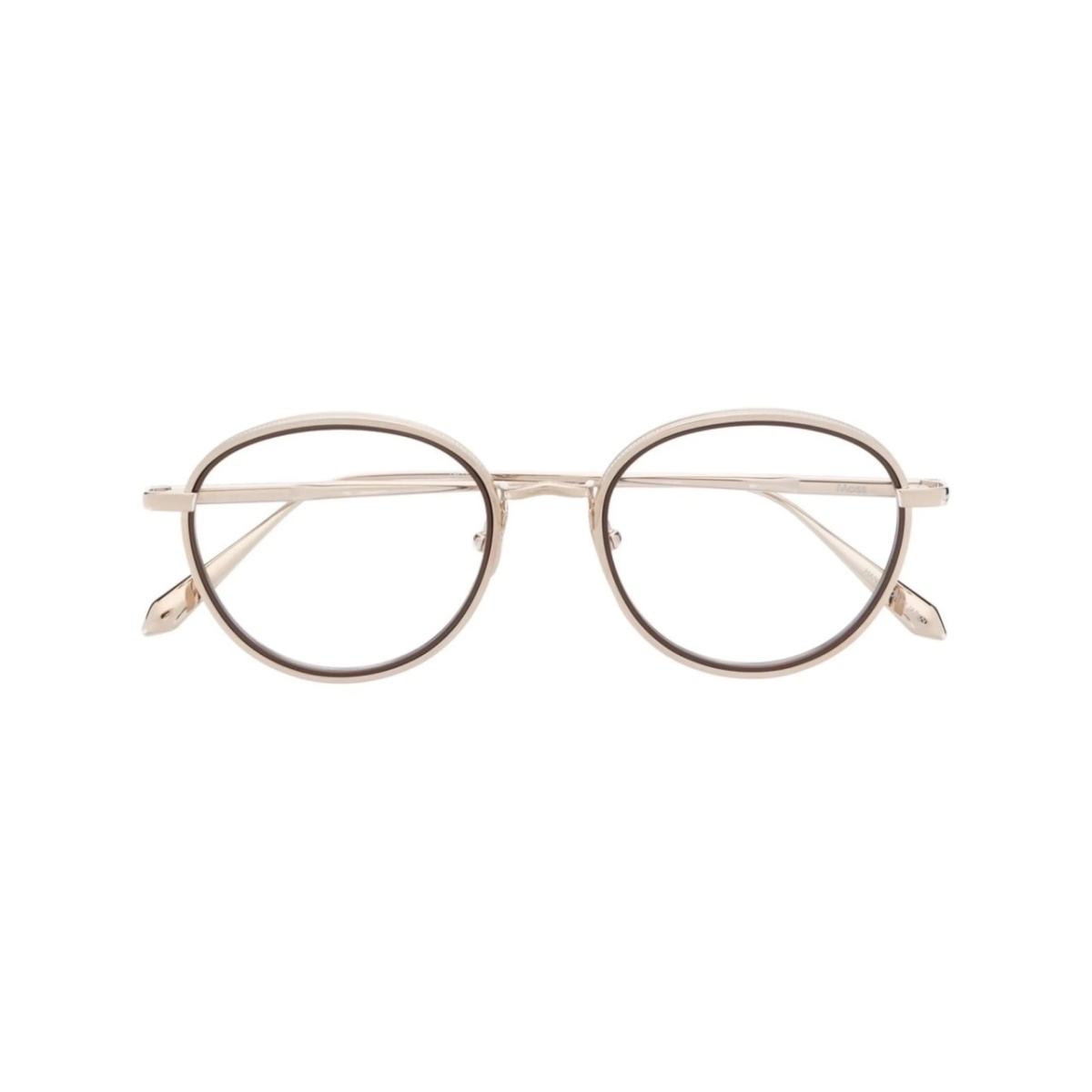 engraved-detail round-frame glasses