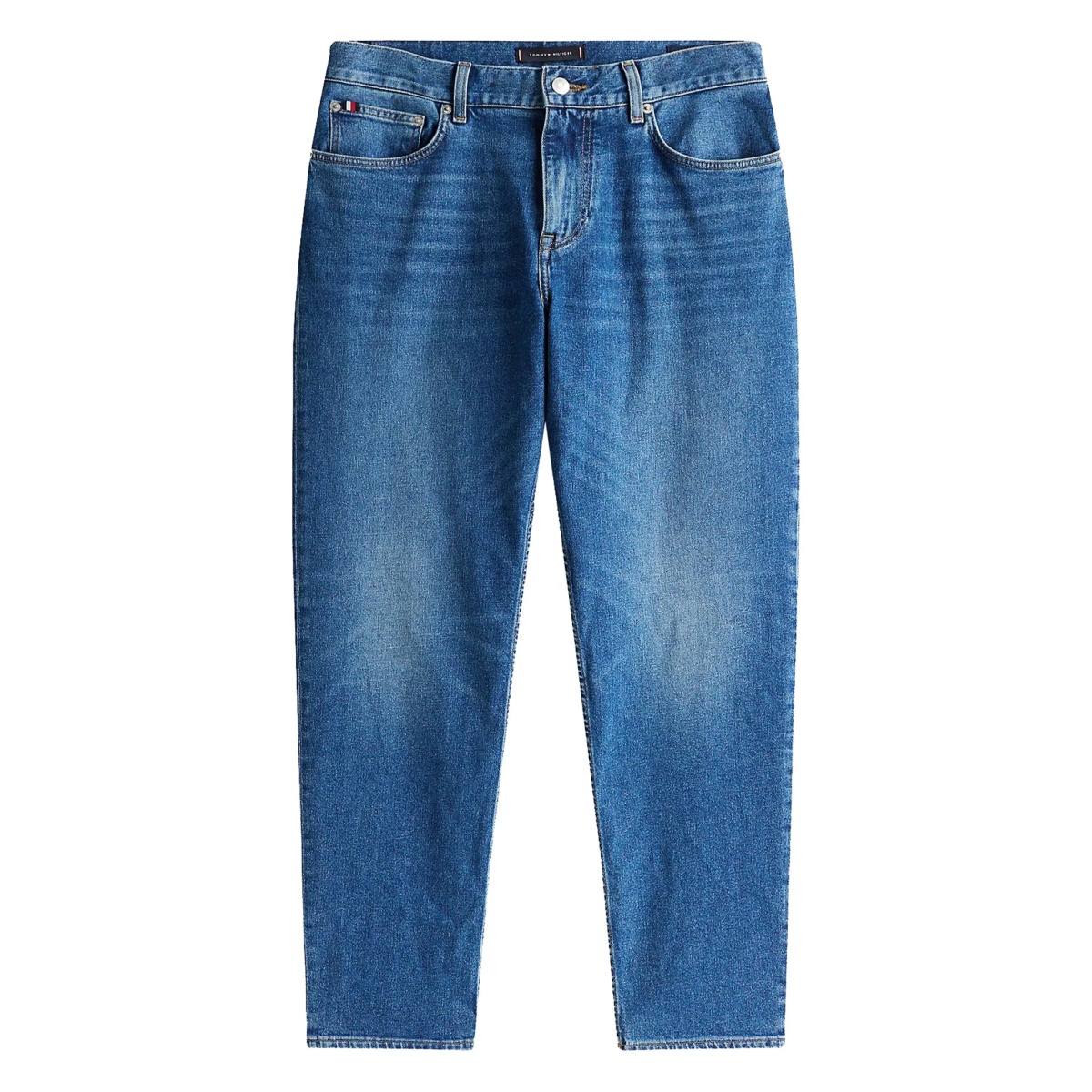 faded tapered jeans