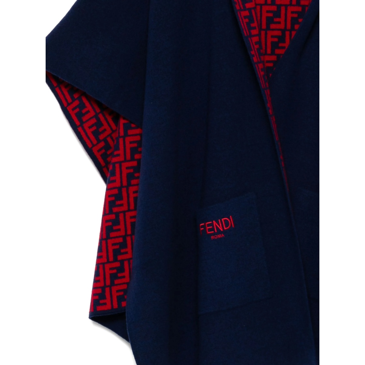 FF-pattern hooded cape - Img 3