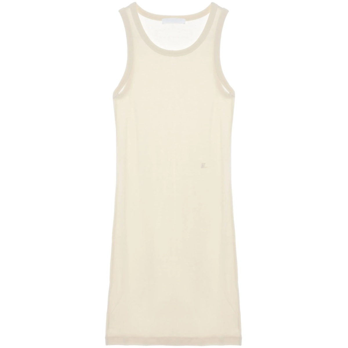 fine-ribbed tank minidress