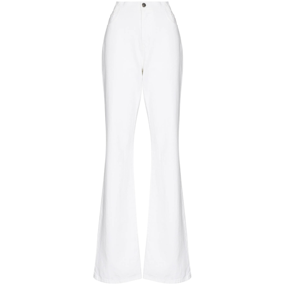 flared high-waisted jeans