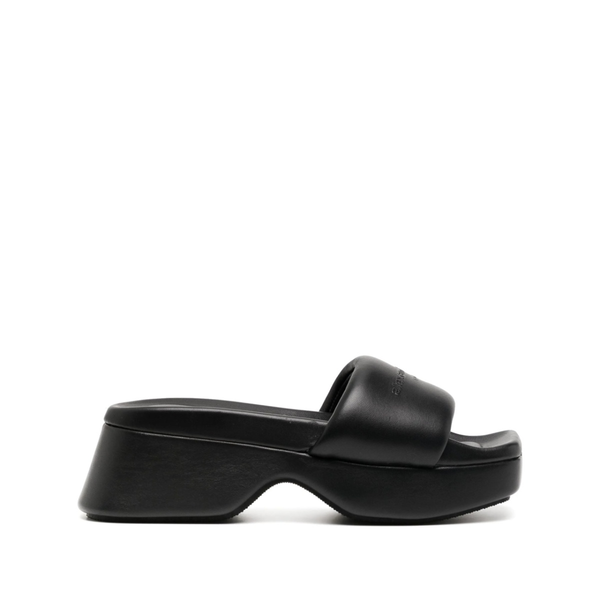 Float logo-debossed platform slides