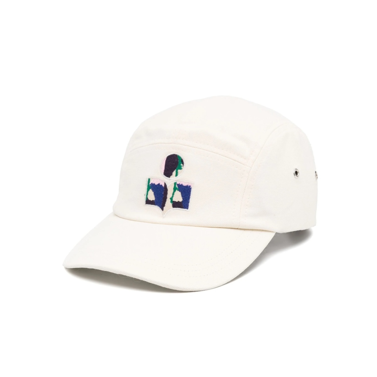 flocked-logo canvas cap