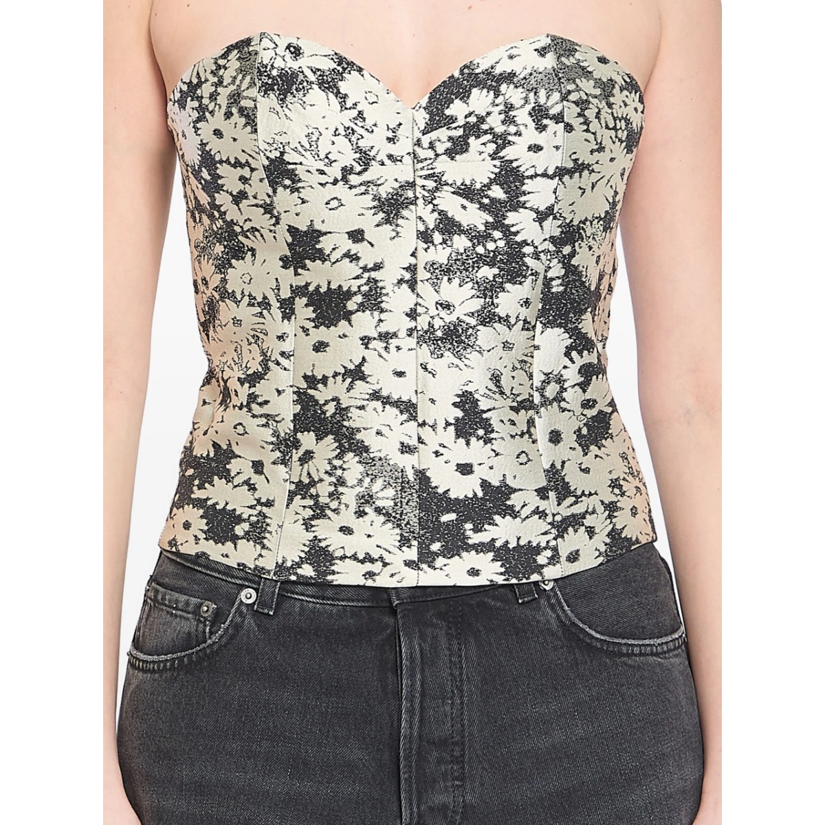 floral-jacquard top - Img 3