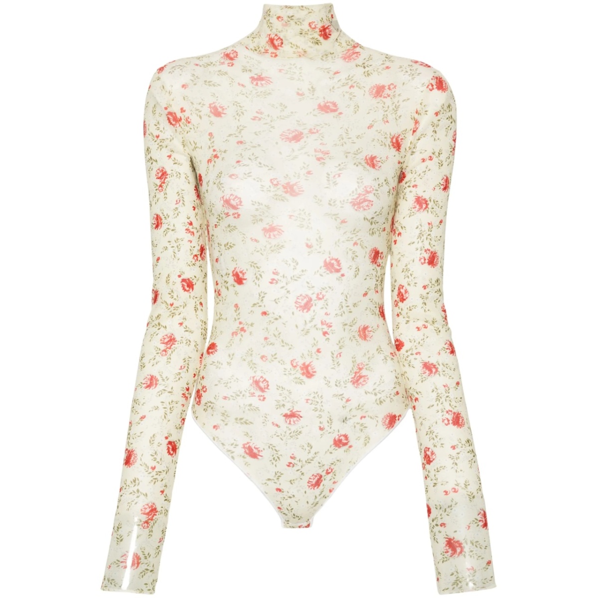 floral mesh bodysuit