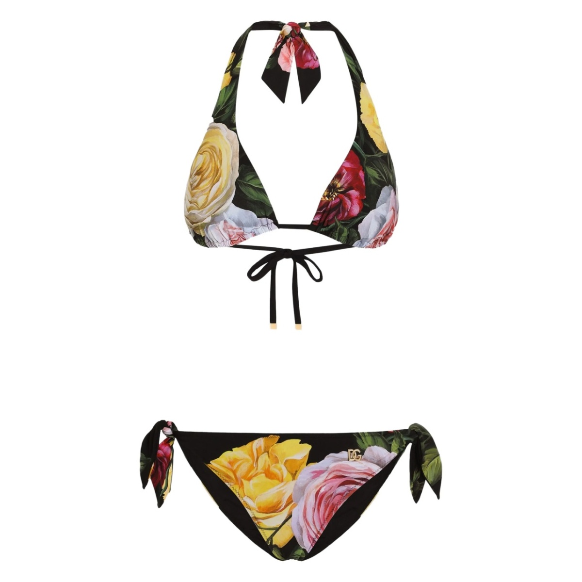 floral-print bikini set