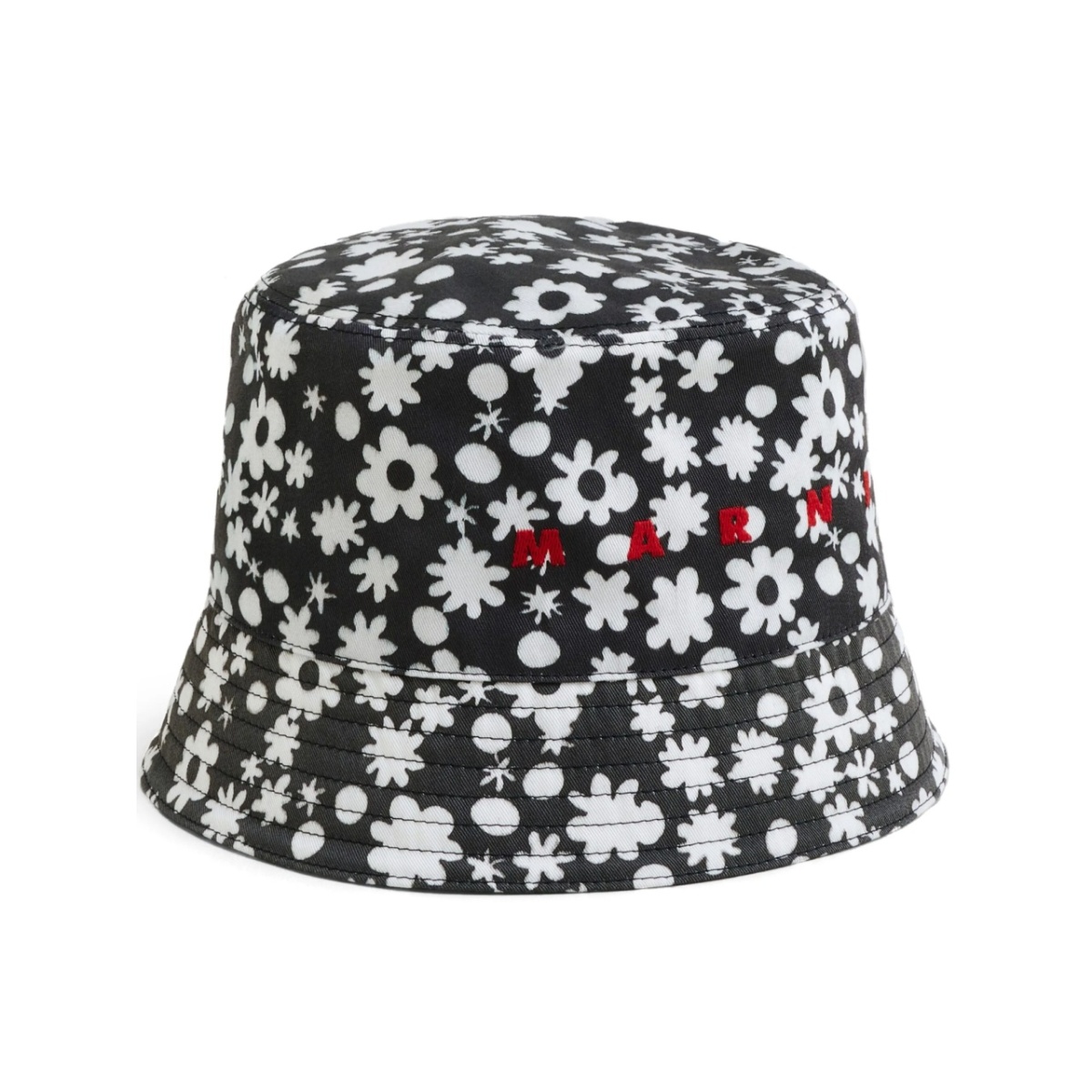 floral-print cotton bucket hat