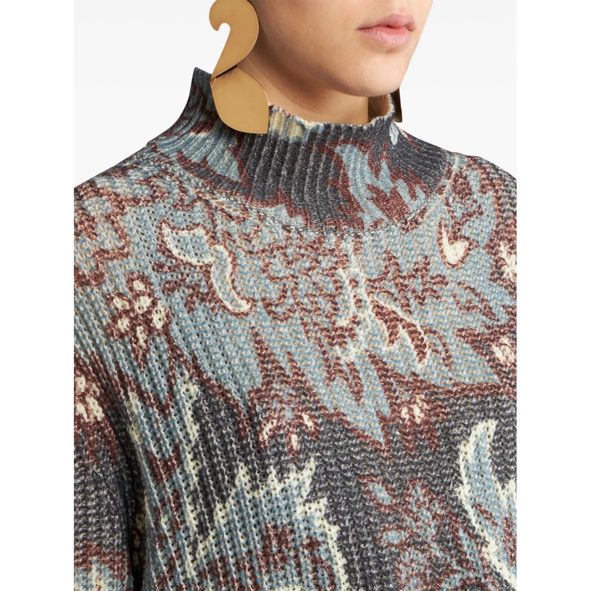 floral-print wool sweater - Img 5