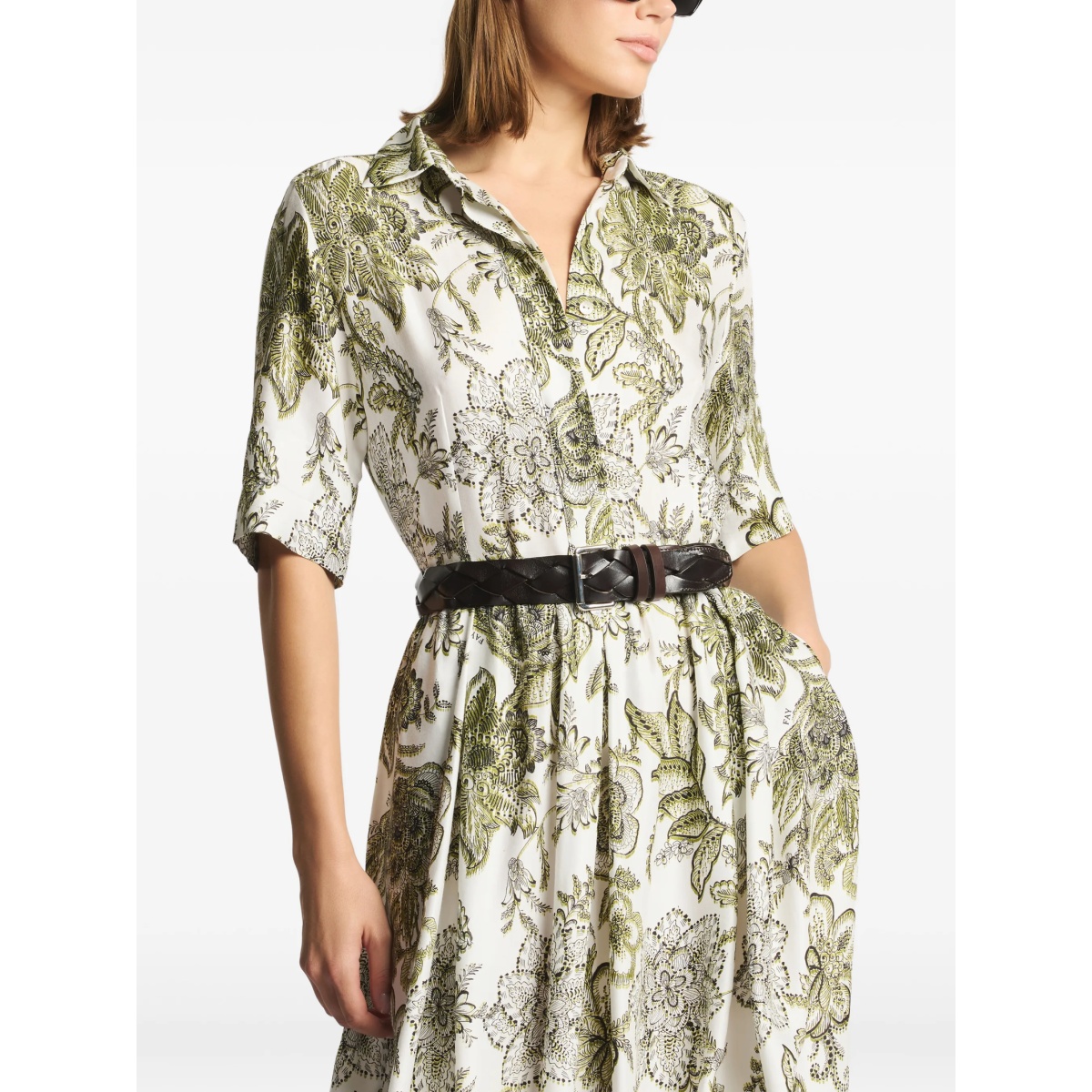 floral shirt midi dress - Img 4