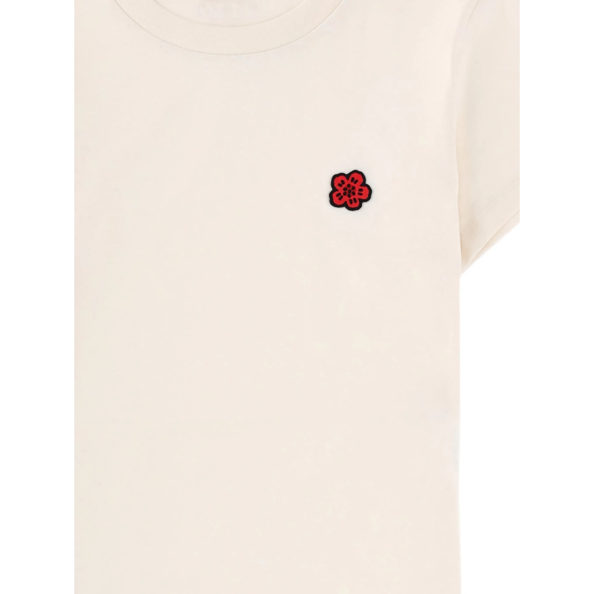 flower-appliqué T-shirt - Img 2