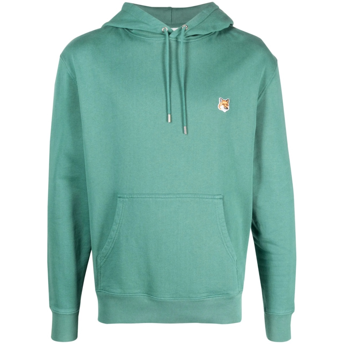 Fox-motif cotton hoodie