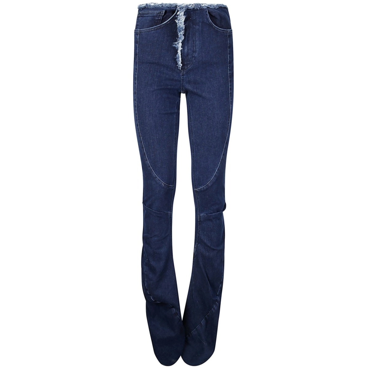 frayed-edge jeans