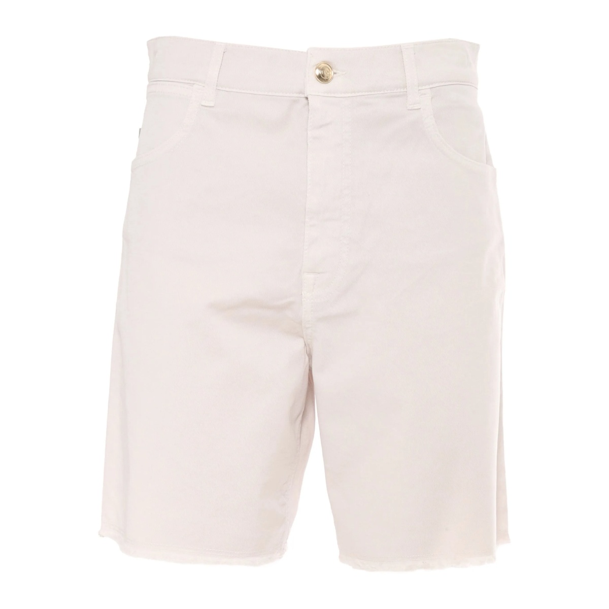 frayed five-pocket shorts