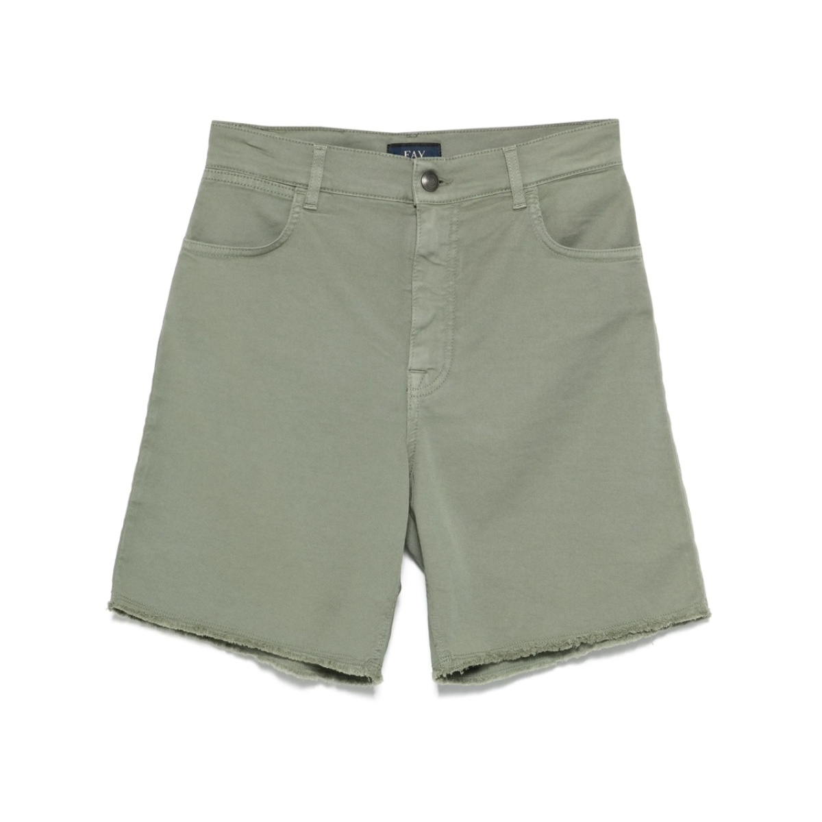 frayed-hem shorts