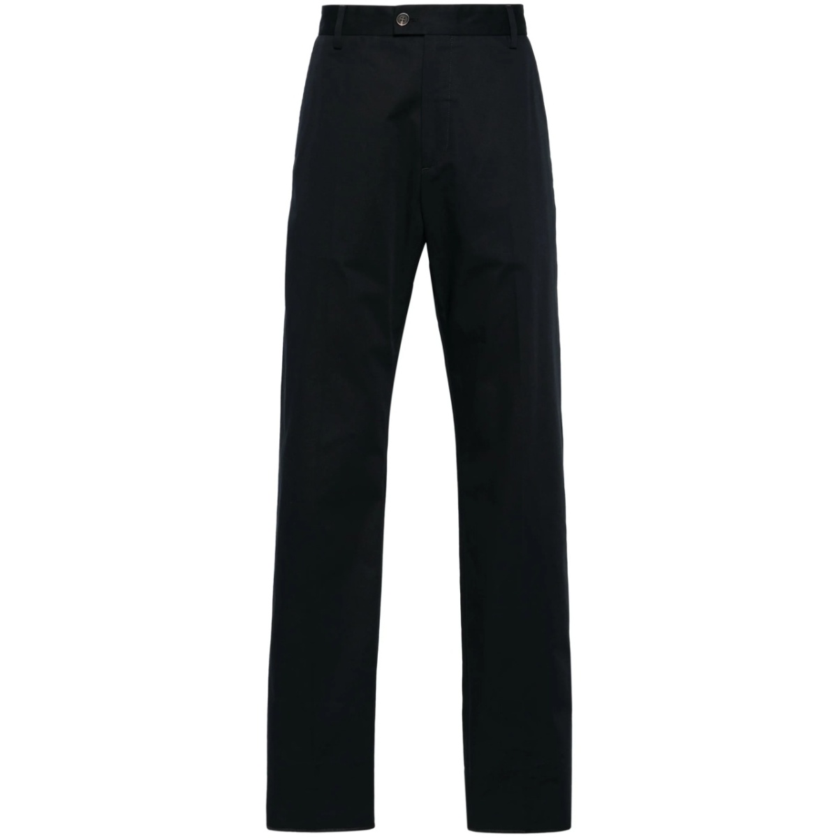 gabardine straight-leg trousers