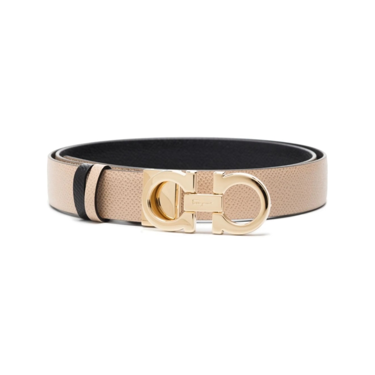 Gancini-buckle reversible belt