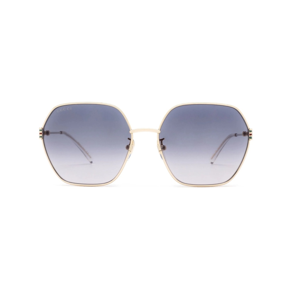 geometric-frame hexagonal sunglasses
