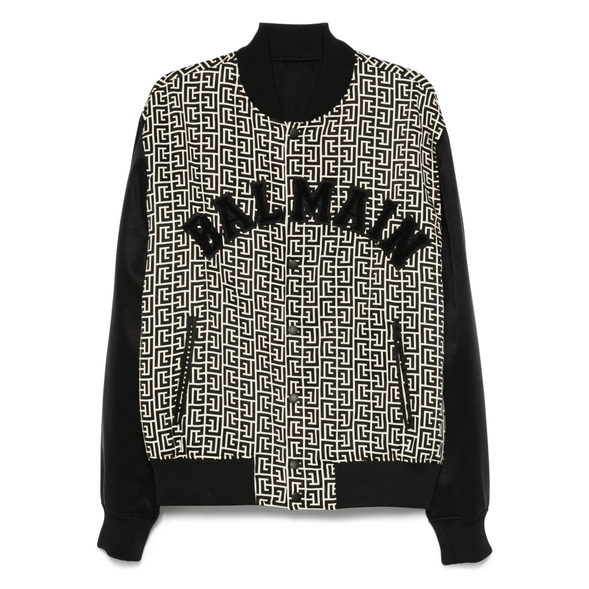 geometric-pattern bomber jacket