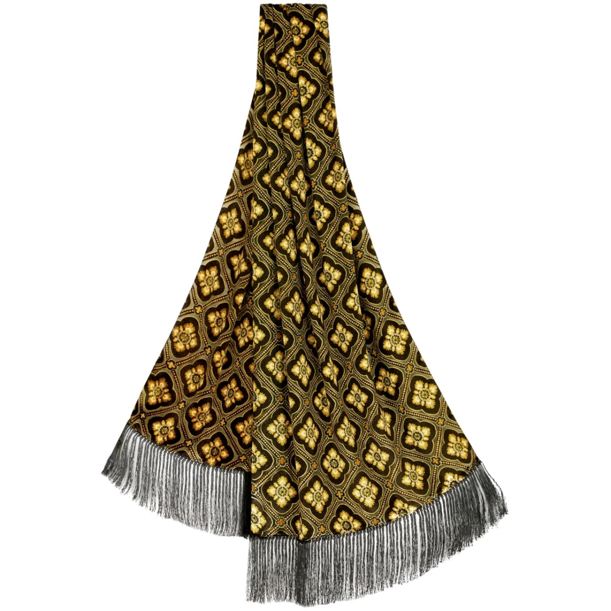 geometric-print scarf