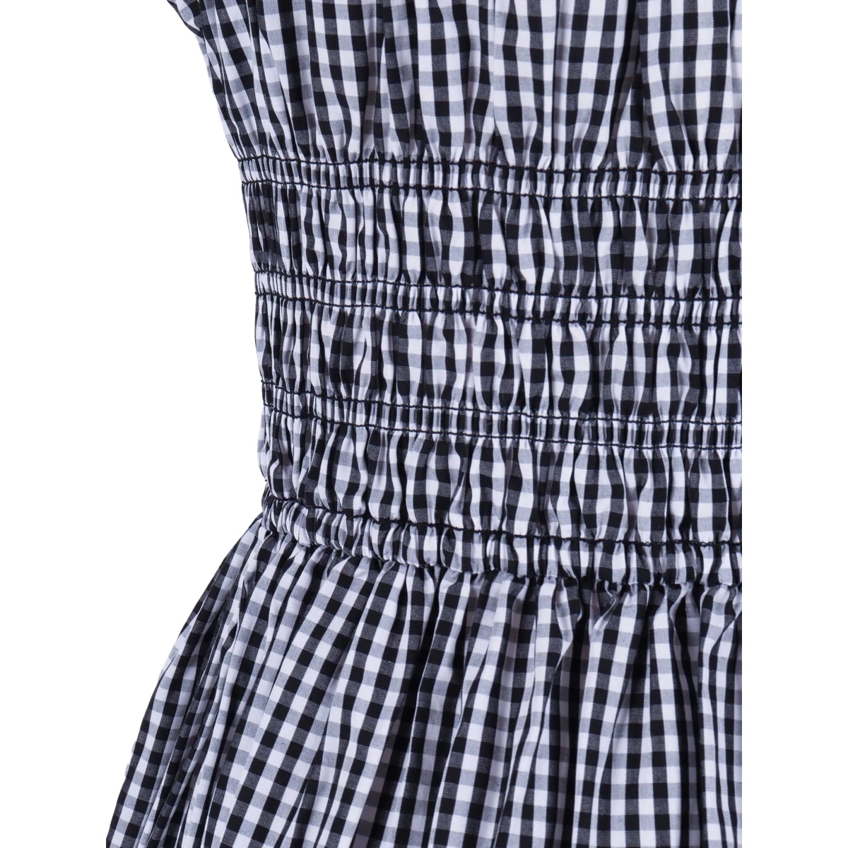 gingham-check smocked mini dress - Img 3