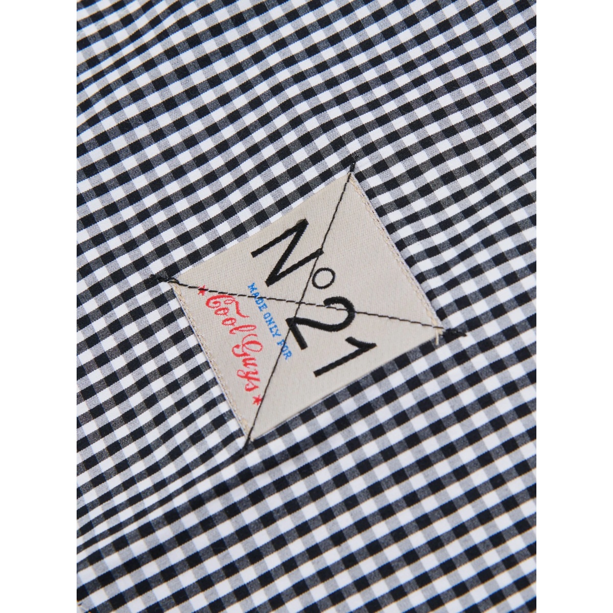 gingham hooded sweatshirt - Img 4