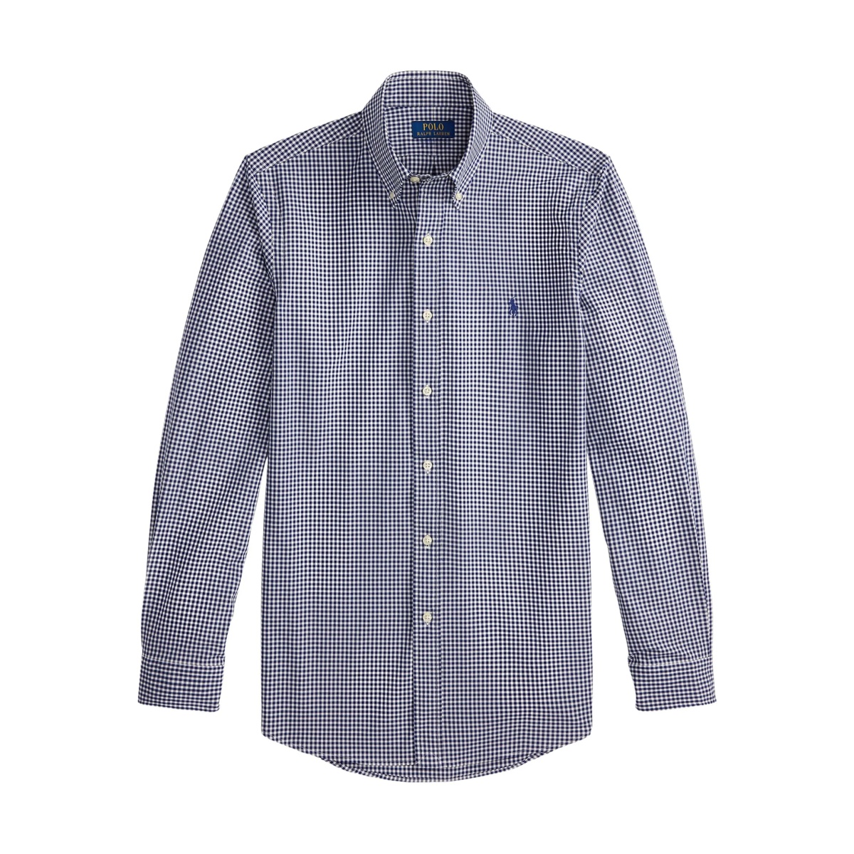 gingham long-sleeved shirt