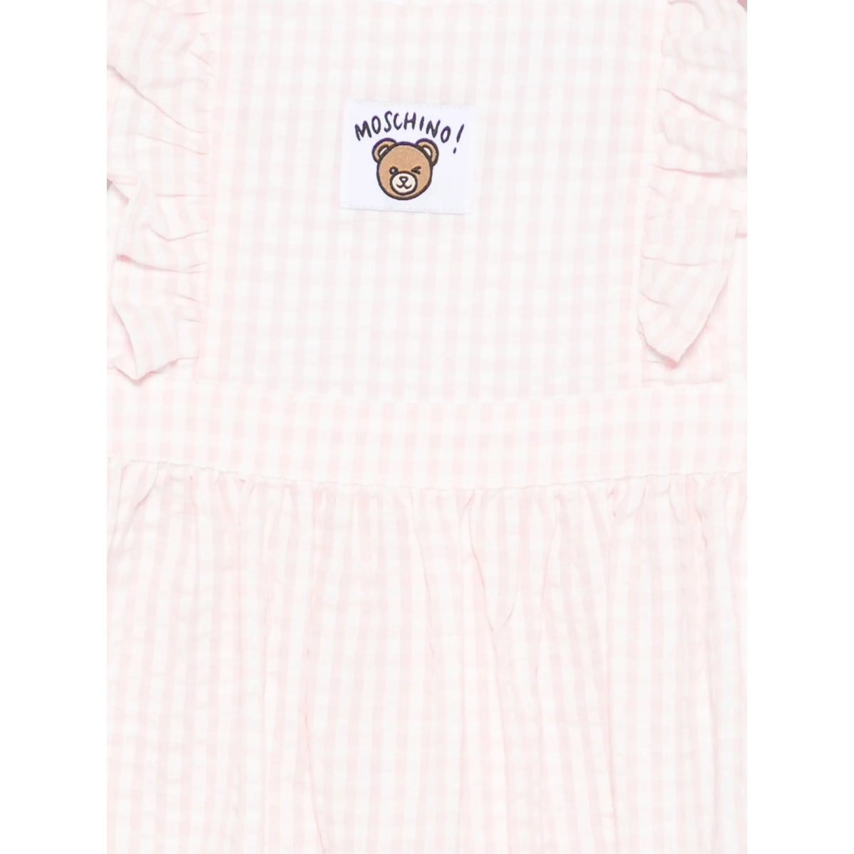gingham-pattern ruffled dress - Img 3
