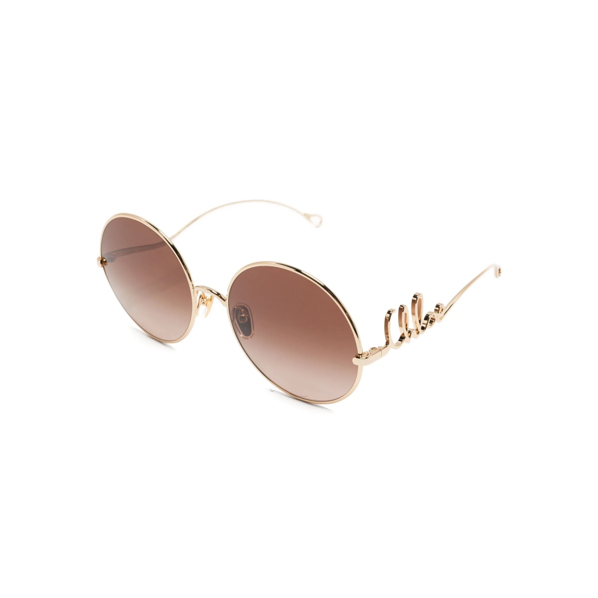 gold-tone round-frame sunglasses - Img 2