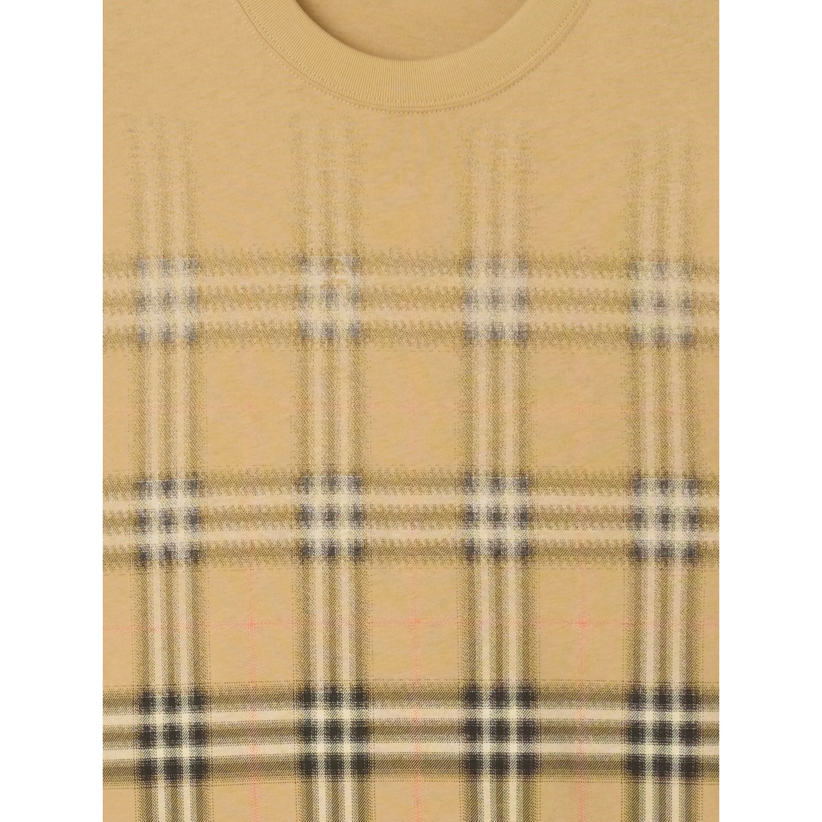 gradient check cotton T-shirt - Img 4
