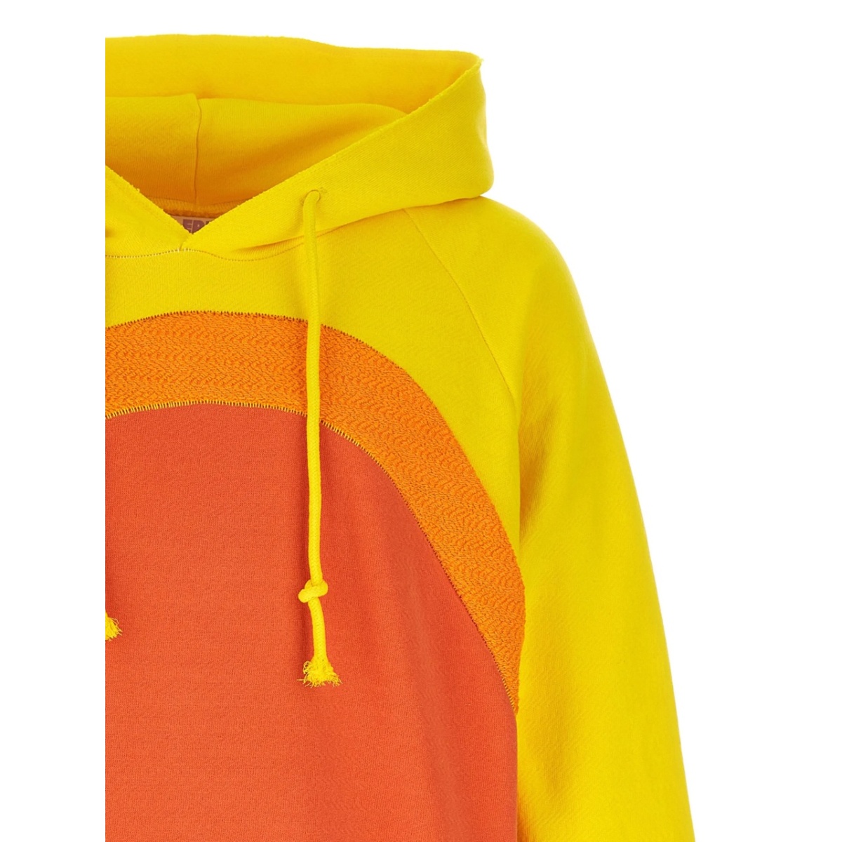 gradient-effect panelled cotton hoodie - Img 3